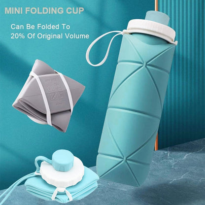 Silicone Folding Water Bottle – Collapsible Travel Bottle