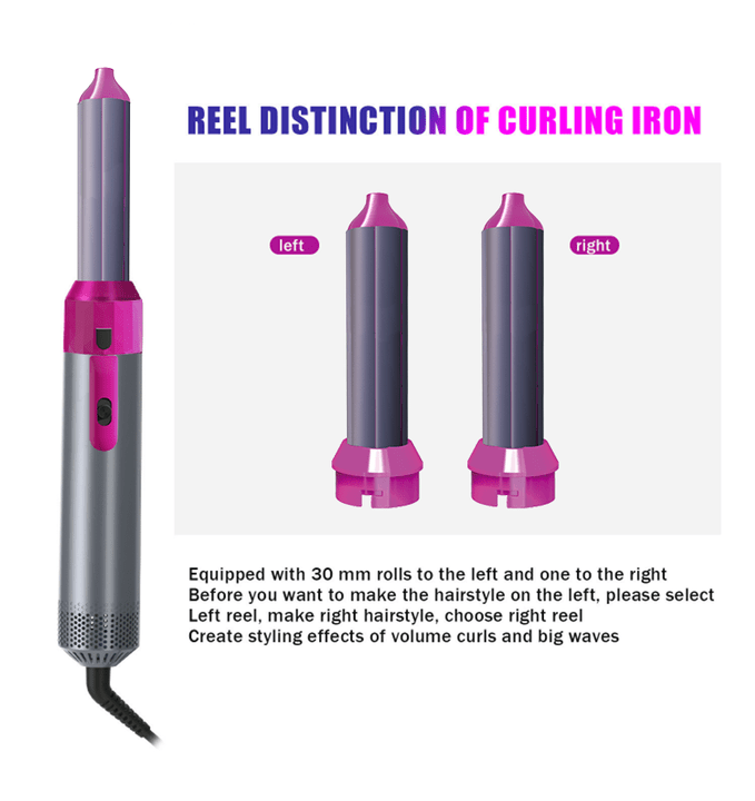Hot Air Brush 5-in-1 – Dryer, Straightener & Curler