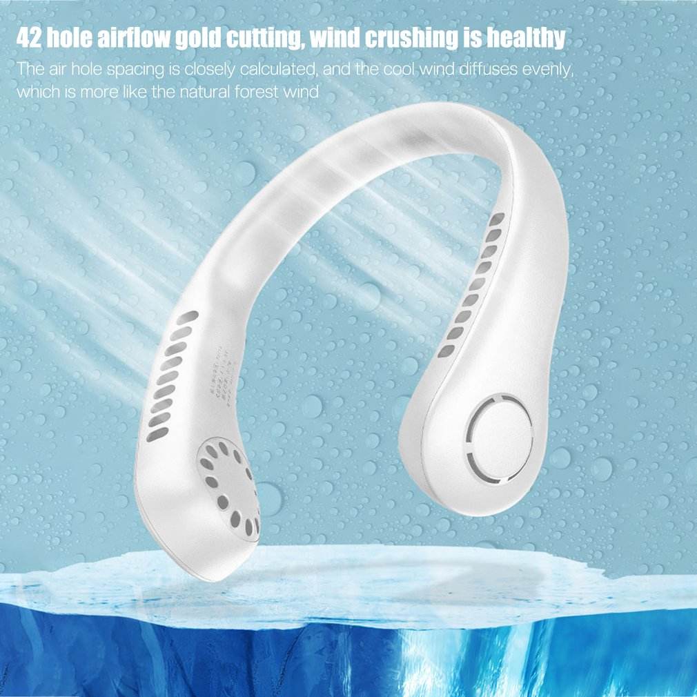 Vaneless Neck Hanging Fan – Hands-Free Wearable Fan