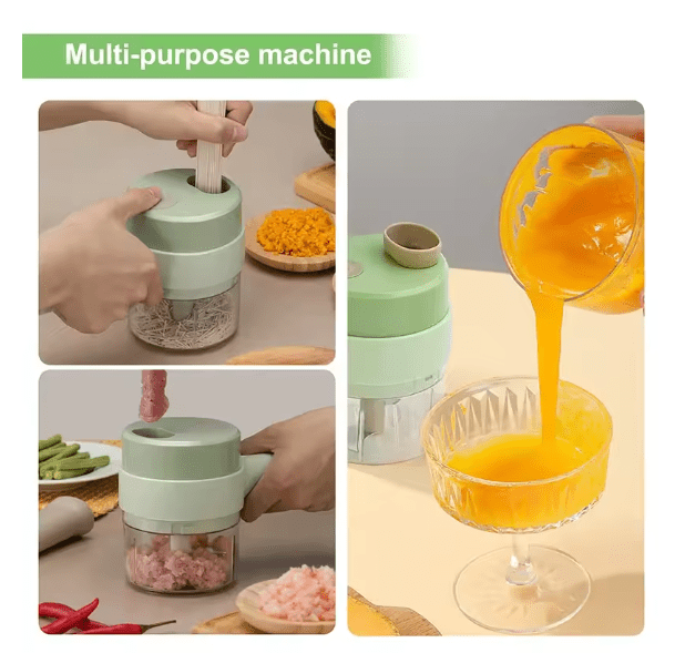 Wireless Chopper – Rechargeable Mini Garlic & Vegetable Chopper